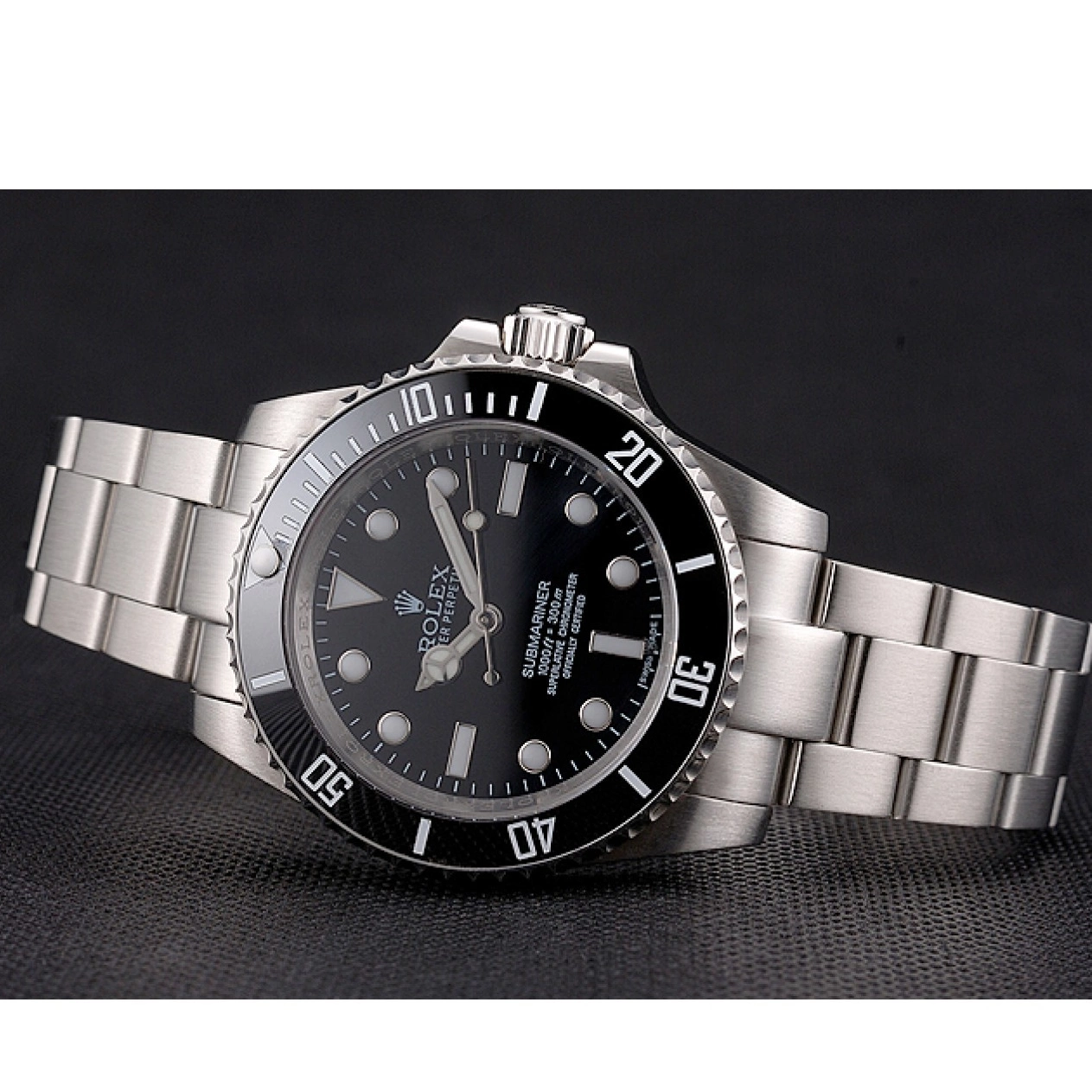 Good copy rolex watches Stainless Bezel Case No Date Swiss Black Bracelet Dial Submariner And Steel And Rolex 0629